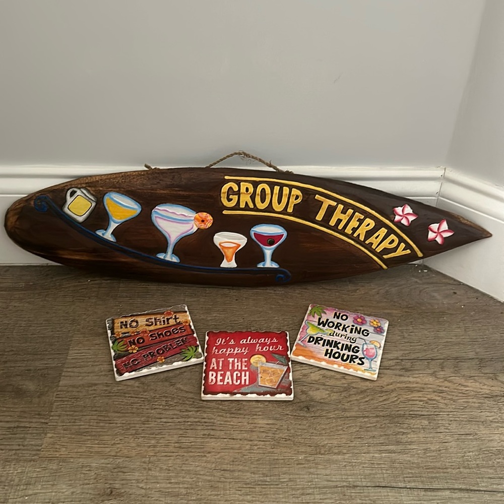 Bar Sign & Coasters